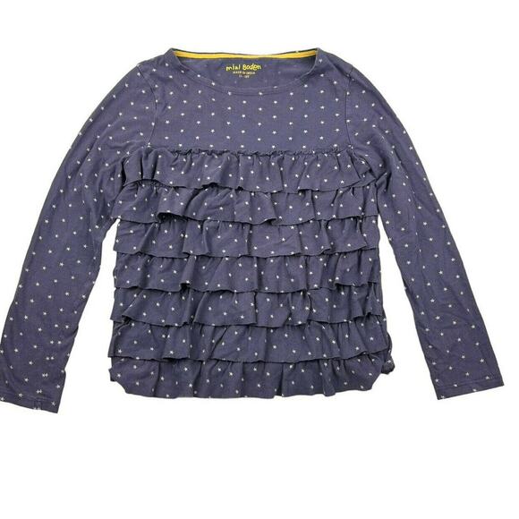 Mini Boden Ruffle Tiered Stars Shirt - Picture 1 of 6